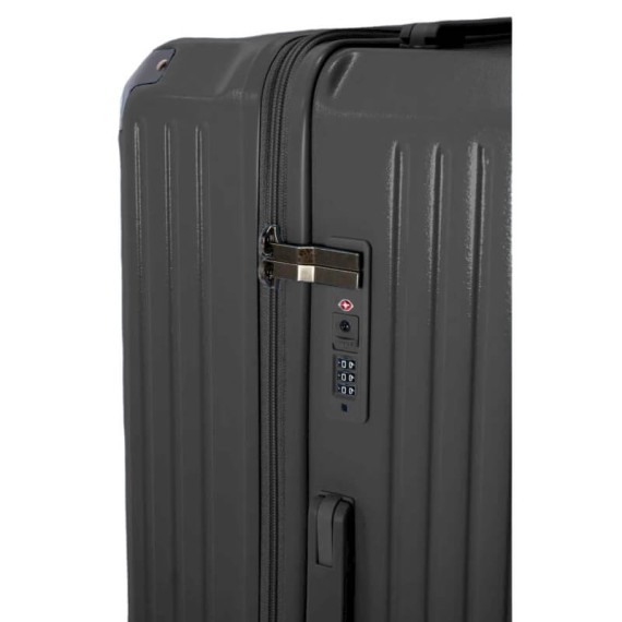 BENZI Mala de Viagem / Trolley Médio 63cm 5 Rodas BZ5790 Preta | Ref. 288.BZ5790P-B