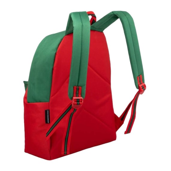 Mochila Escolar 43Cm PORTUGAL FPF Vermelho/Verde | Ref. 254.FPF61011