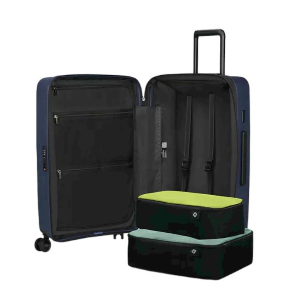 SAMSONITE Mala de Viagem / Trolley Médio 68cm 4R Exp. Restackd Azul | Ref. 92KO600359
