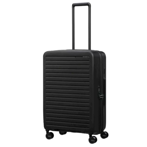 SAMSONITE Mala de Viagem / Trolley Médio 68cm 4R Exp. Restackd Preta | Ref. 92KO600309