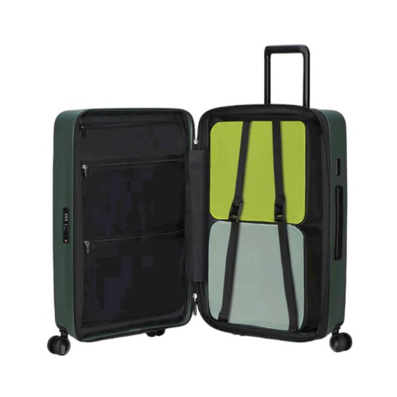 SAMSONITE Mala de Viagem / Trolley Médio 68cm 4R Exp. Restackd Verde | Ref. 92KO600304