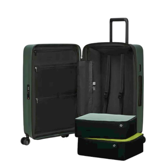 SAMSONITE Mala de Viagem / Trolley Médio 68cm 4R Exp. Restackd Verde | Ref. 92KO600304