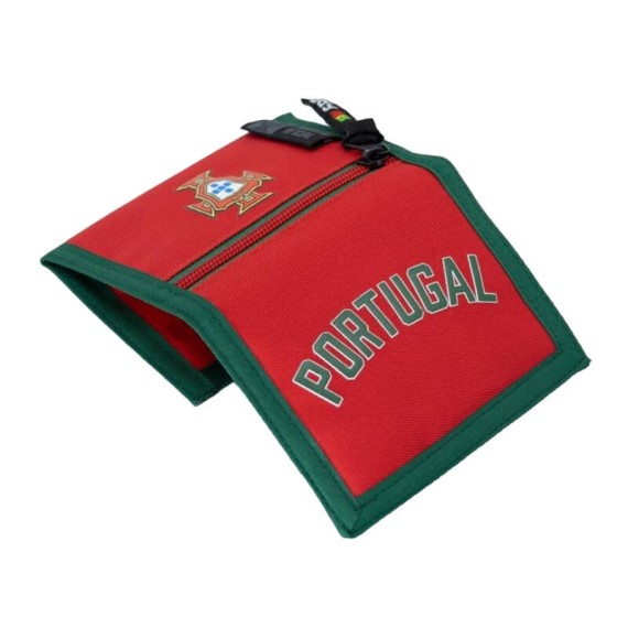 Carteira Juvenil c/ Velcro PORTUGAL FPF Vermelho/Verde | Ref. 254.FPF61022