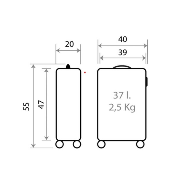 Mala de Cabine / Trolley 55cm 4R Exp. ROLL ROAD Camboya Bordô | Ref. 186.506862B
