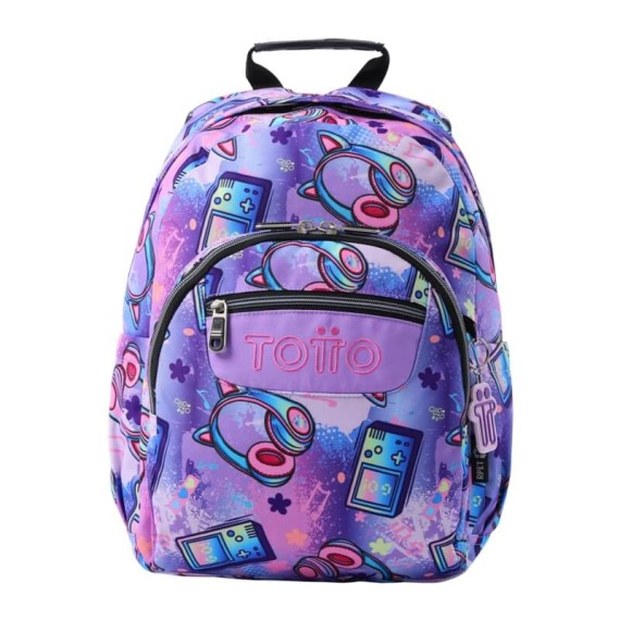 Mochila Escolar Meowsical Gommas TOTTO 4QH Roxo | Ref. 330.MA04ECO0184QH