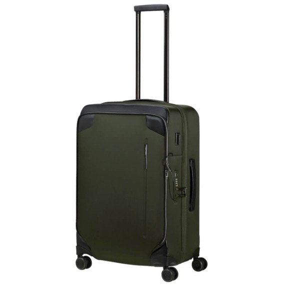 SAMSONITE Mala de Viagem / Trolley Média 67cm 4R Exp. Splendix Verde/Preta | Ref. 92KO000514