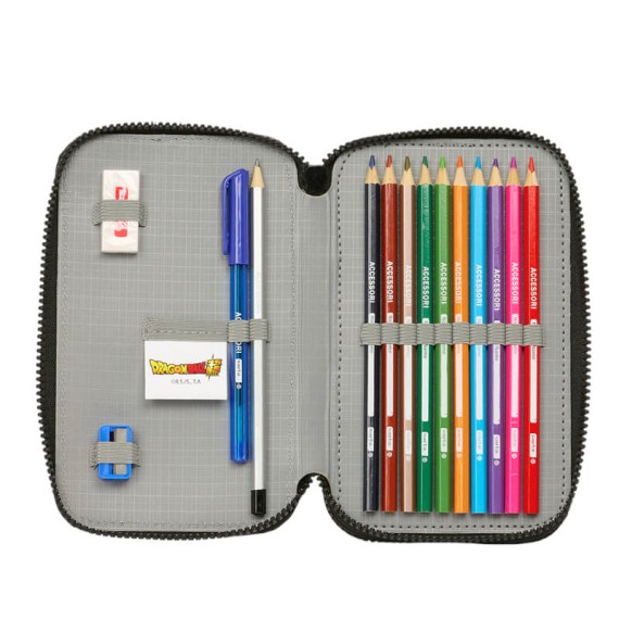 Estojo Escolar Duplo 28 Peças DRAGON BALL Preto | Ref. 248.422422854 Estojo Escolar Duplo 28 Peças DRAGON BALL Preto | Ref. 248.422422854