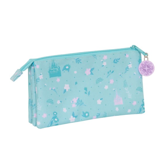 Estojo Escolar Triplo FROZEN Hello Spring Azul Turquesa | Ref. 248.812373744