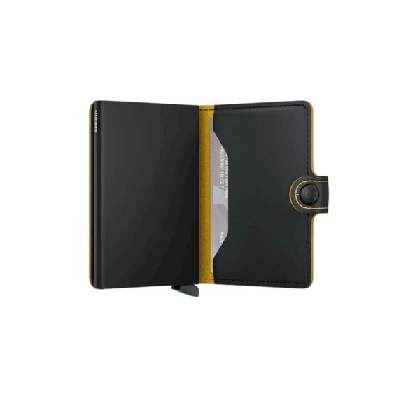 Carteira SECRID Miniwallet Matte Black & Ochre | Ref. 297.MM-BO