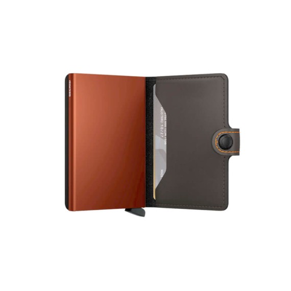Carteira SECRID Miniwallet Matte Truffle & Orange | Ref. 297.MM-TO