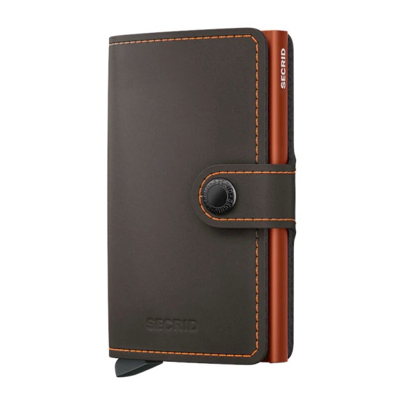 Carteira SECRID Miniwallet Matte Truffle & Orange | Ref. 297.MM-TO