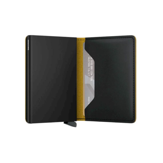 Carteira SECRID Slimwallet Matte Black & Ochre | Ref. 297.SM-BO