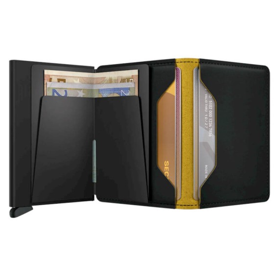 Carteira SECRID Slimwallet Matte Black & Ochre | Ref. 297.SM-BO