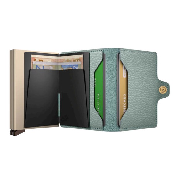 Carteira SECRID Twinwallet Pebble Sea Green | Ref. 297.TPE-SG