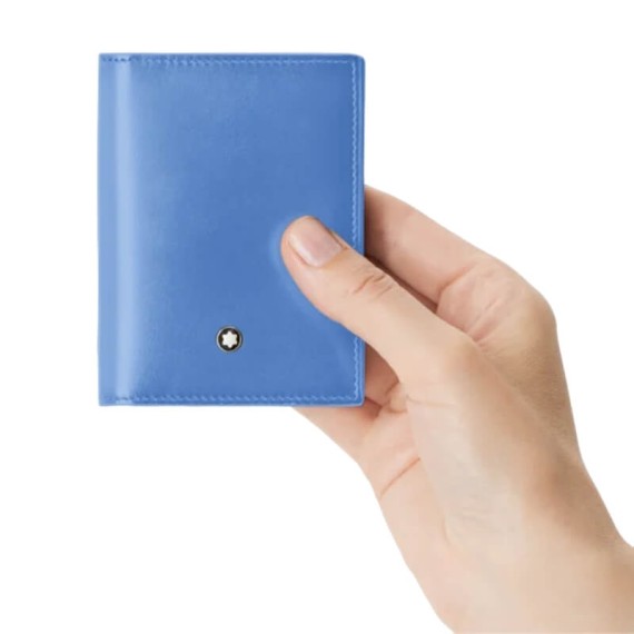 Porta-Cartões Vertical 4CC MONTBLANC Meisterstück Dusty Blue | Ref. 238.198322