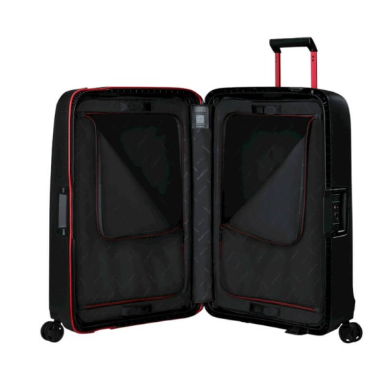 SAMSONITE Mala de Viagem / Trolley Grande 75cm 4R Essens Preto / Vermelho | Ref. 92KM000318 SAMSONITE Mala de Viagem / Trolley Grande 75cm 4R Essens Preto / Vermelho | Ref. 92KM000318
