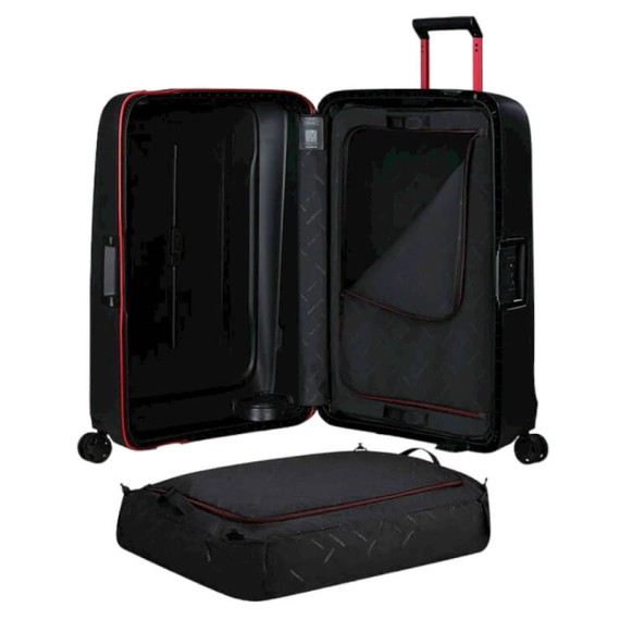 SAMSONITE Mala de Viagem / Trolley Grande 75cm 4R Essens Preto / Vermelho | Ref. 92KM000318 SAMSONITE Mala de Viagem / Trolley Grande 75cm 4R Essens Preto / Vermelho | Ref. 92KM000318