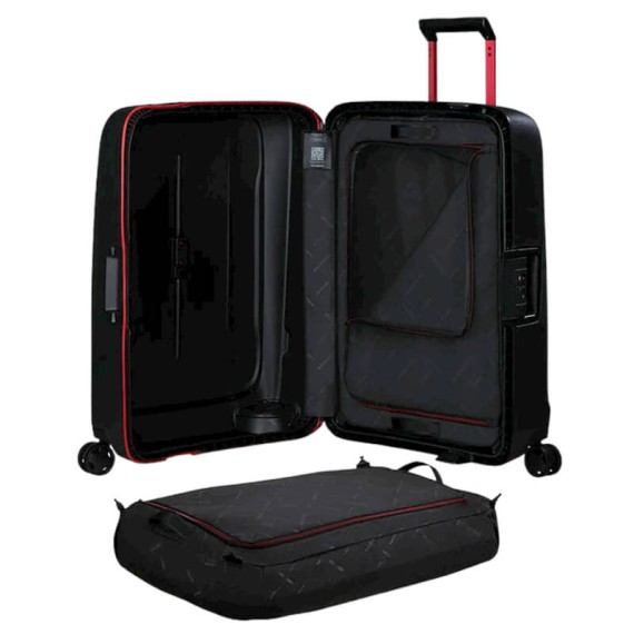 SAMSONITE Mala de Viagem / Trolley Média 69cm 4R Essens Preto / Vermelho | Ref. 92KM000218 SAMSONITE Mala de Viagem / Trolley Média 69cm 4R Essens Preto / Vermelho | Ref. 92KM000218
