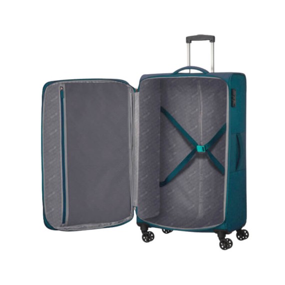 AMERICAN TOURISTER Mala de Viagem Média 68cm 4R Exp. Deep Dive Azul Petróleo/Lima | Ref. 92MA290361