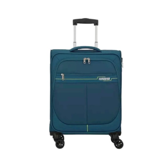 AMERICAN TOURISTER Mala de Cabine / Trolley 55cm 4R Deep Dive Azul Petróleo/Lima | Ref. 92MA290261