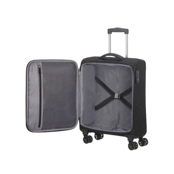 AMERICAN TOURISTER Mala de Cabine / Trolley 55cm 4R Deep Dive Preto/Cinza | Ref. 92MA290219