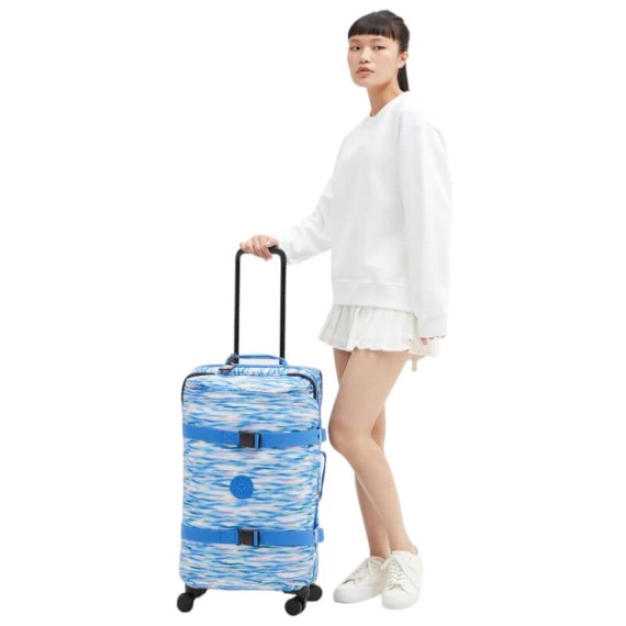 Mala de Viagem / Trolley Médio 66cm 4R KIPLING Spontaneous M Diluted Blue | Ref. 187.40KI4556TX9