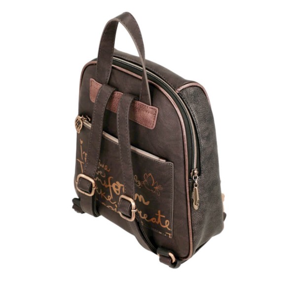 ANEKKE Mochila de Senhora Média Dreamverse Land Castanho Café | Ref. 280.39715-211