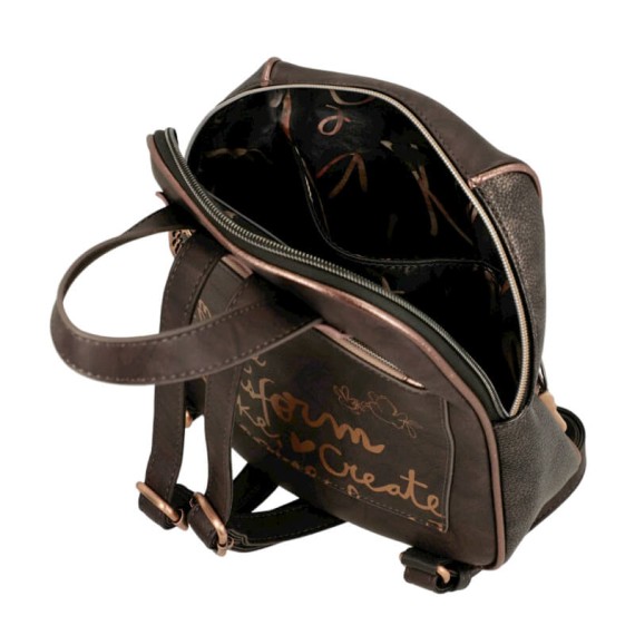 ANEKKE Mochila de Senhora Média Dreamverse Land Castanho Café | Ref. 280.39715-211