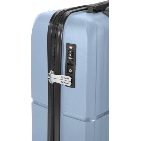 BENZI Mala de Cabine / Trolley 55cm 4 Rodas BZ5754 Azul Claro | Ref. 288.BZ5754AC-A