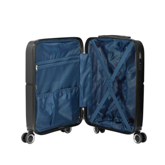 BENZI Mala de Viagem / Trolley Médio 66cm 4 Rodas BZ5754 Preta | Ref. 288.BZ5754P-B