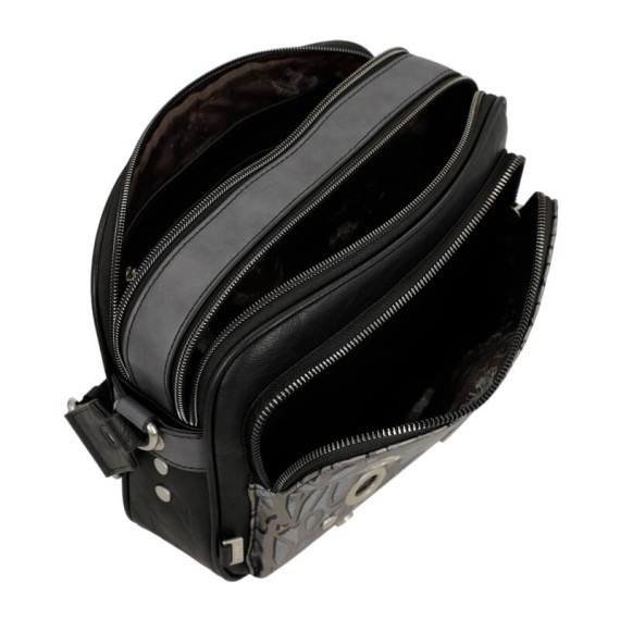 ANEKKE Bolsa Crossbody Média Core Crust Preta | Ref. 280.39893-188 ANEKKE Bolsa Crossbody Média Core Crust Preta | Ref. 280.39893-188