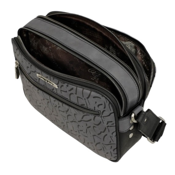 ANEKKE Bolsa Crossbody Média Core Crust Preta | Ref. 280.39893-188 ANEKKE Bolsa Crossbody Média Core Crust Preta | Ref. 280.39893-188