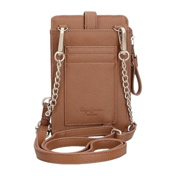 Bolsa Tiracolo Porta Telemóvel PEPE JEANS Elia Castanha | Ref. 186.7945032