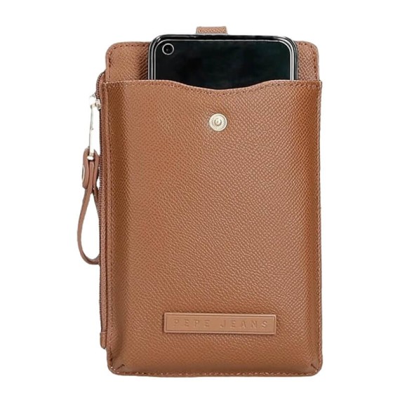 Bolsa Tiracolo Porta Telemóvel PEPE JEANS Elia Castanha | Ref. 186.7945032