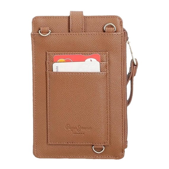 Bolsa Tiracolo Porta Telemóvel PEPE JEANS Elia Castanha | Ref. 186.7945032