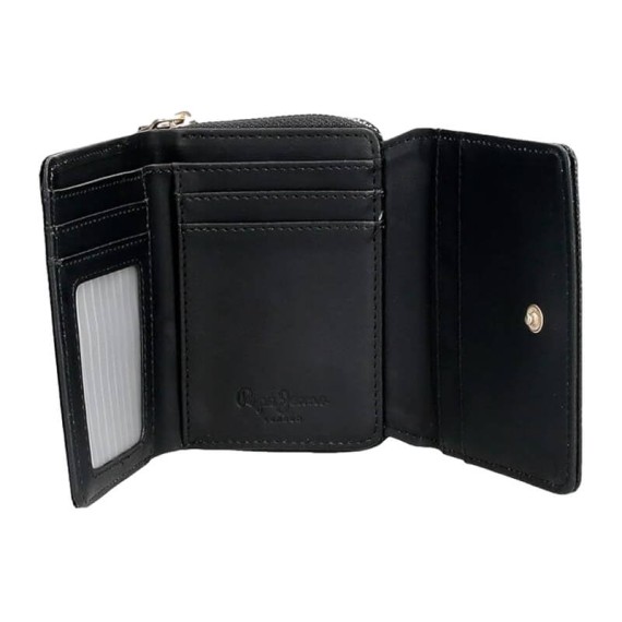 Carteira com Porta-Moedas PEPE JEANS Elia Preta | Ref. 186.7948231