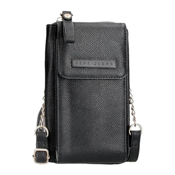 Carteira Bolsa e Porta Telemóvel PEPE JEANS Elia Preta | Ref. 186.7945331