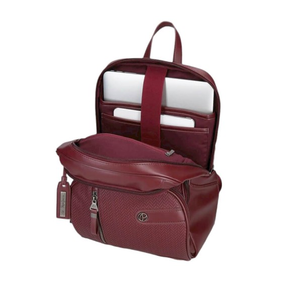 Mochila para Portátil 13.3" 2C Adapt. PEPE JEANS Sprig Bordô | Ref. 186.7912132