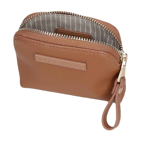 Porta-Moedas Redondo c/ Fecho PEPE JEANS Elia Castanho | Ref. 186.7948032