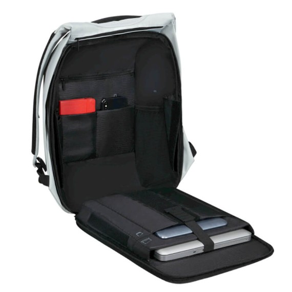 SAMSONITE Mochila Anti-Roubo para Portátil 15.6 Securipak 2.0 Cool Cinza/Melão | Ref. 92KO800514