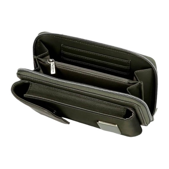 Carteira Bolsa Porta Telemóvel PEPE JEANS Christine Verde Escuro | Ref. 186.7095342