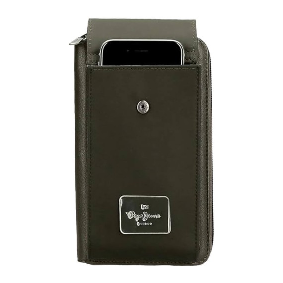 Carteira Bolsa Porta Telemóvel PEPE JEANS Christine Verde Escuro | Ref. 186.7095342