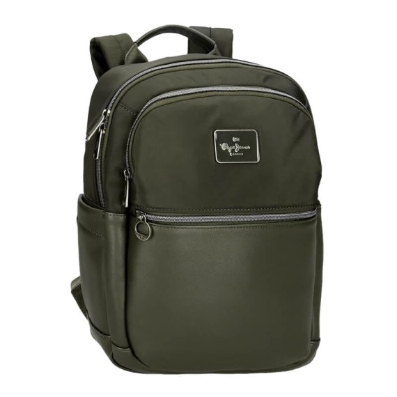 Mochila para Portátil 13.3’’ Adapt. PEPE JEANS Christine Verde Escuro | Ref. 186.7092042
