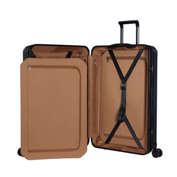 SAMSONITE Mala de Viagem / Trolley Médio 69cm 4R Lite-Box Alu Boss Preta | Ref. 92KO300228