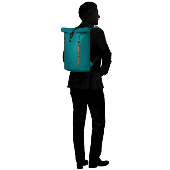 SAMSONITE Mochila Rolltop para Portátil 15.6” Coatify Biz Azul/Laranja | Ref. 92KP500421