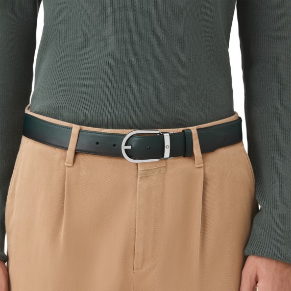 Cinto Clássico de Couro MONTBLANC Sfumato 35mm British Green | Ref. 238.198644