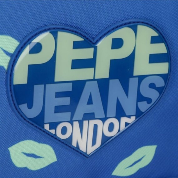 Mochila Escolar Adap. 40Cm 2C c/ Carro PEPE JEANS Ruth Azul | Ref. 186.60422T1