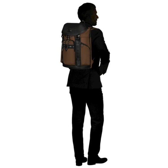 SAMSONITE Mochila para Portátil 15.6” c/ Aba Relyon Castanha | Ref. 92KP800303