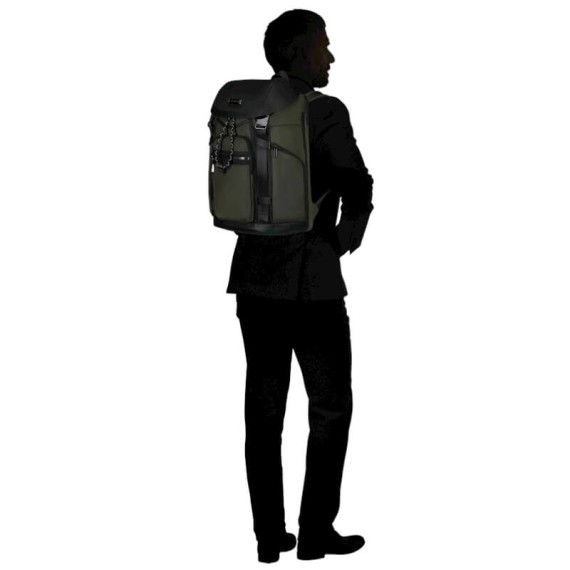 SAMSONITE Mochila para Portátil 15.6” c/ Aba Relyon Verde | Ref. 92KP800304