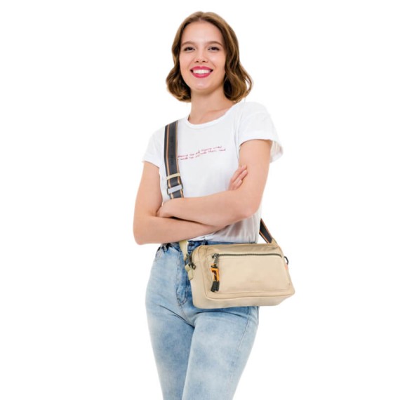Bolsa de Tiracolo Média SKPAT Parma Bege | Ref. 237.32398602